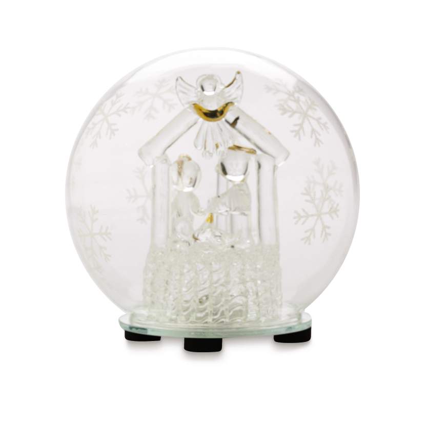 Holiday Handblown Glass Globe Nativity
