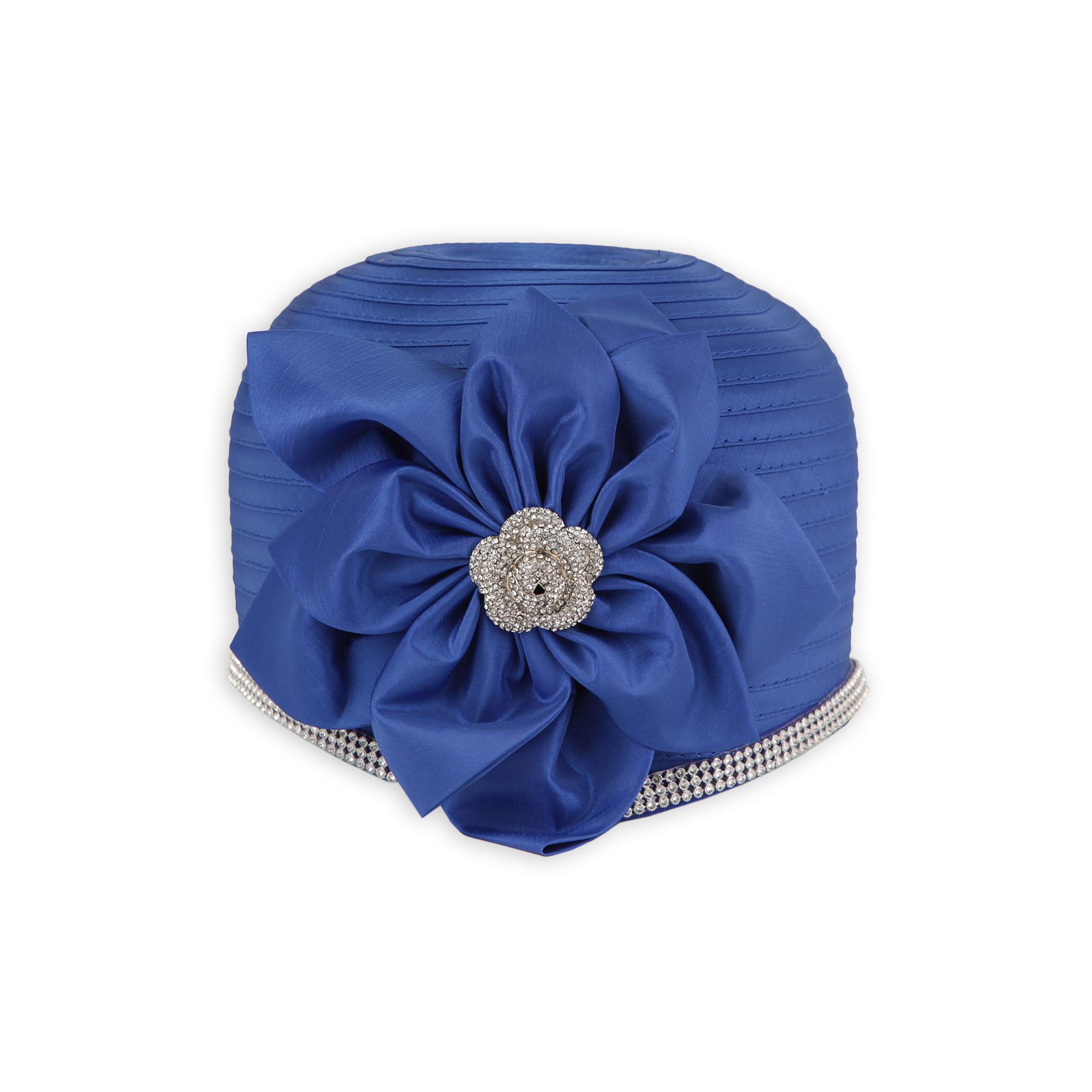 Women's Rhinestone Bow Pillbox Hat