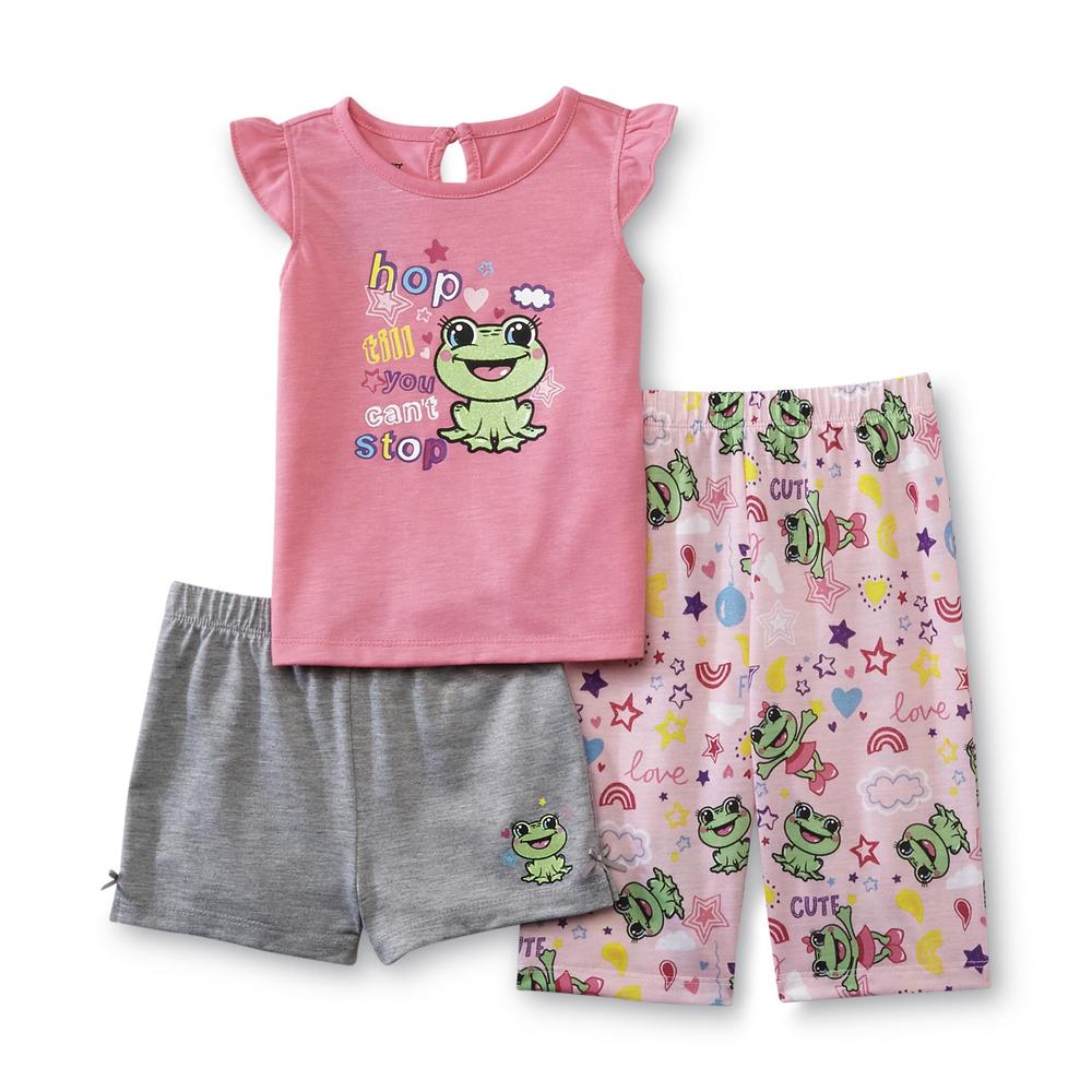 Joe Boxer Infant & Toddler Girl's Pajama Top  Shorts & Pants - Frog Print