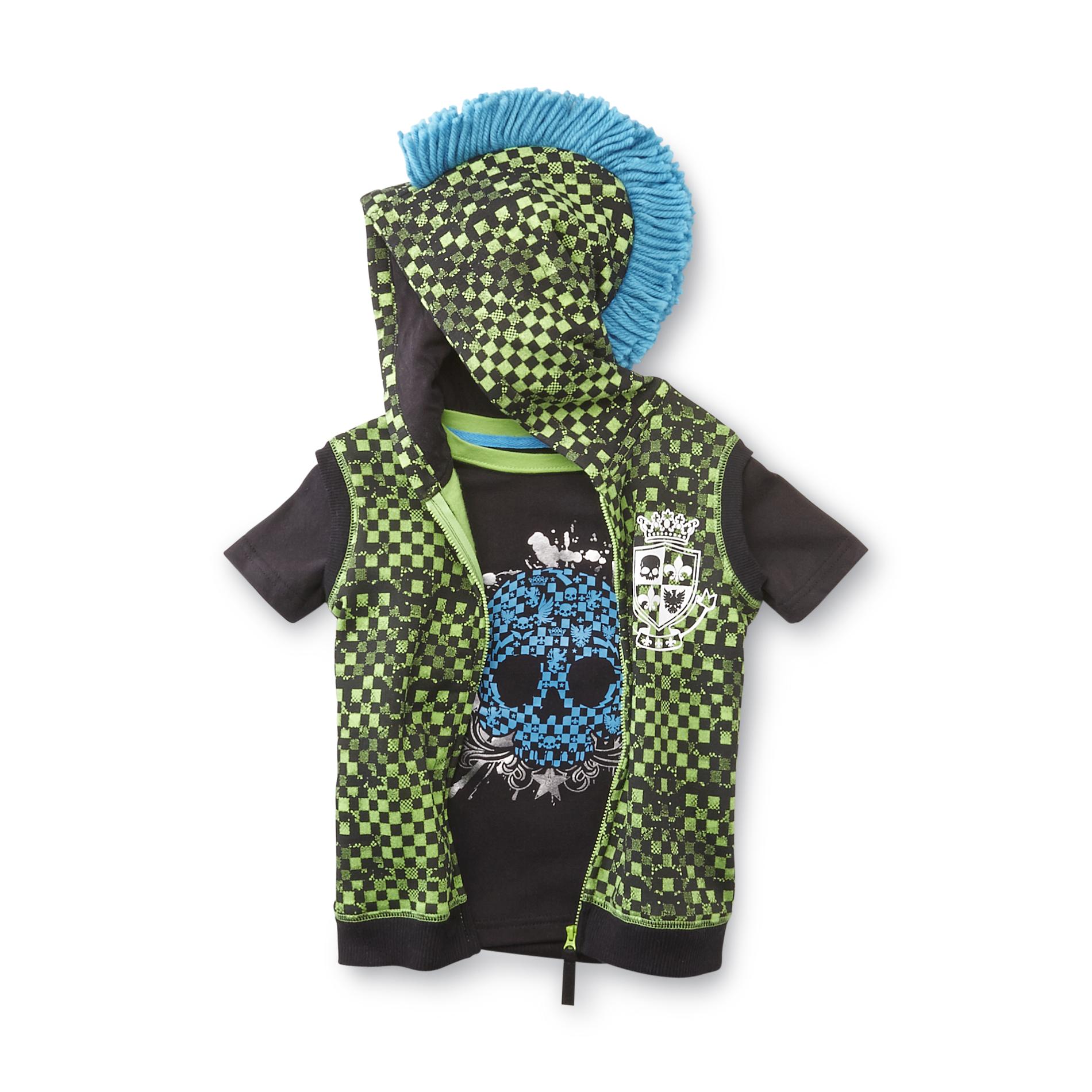 Sk2 Baby Toddler Boy's Hoodie Vest & T-Shirt - Mohawk