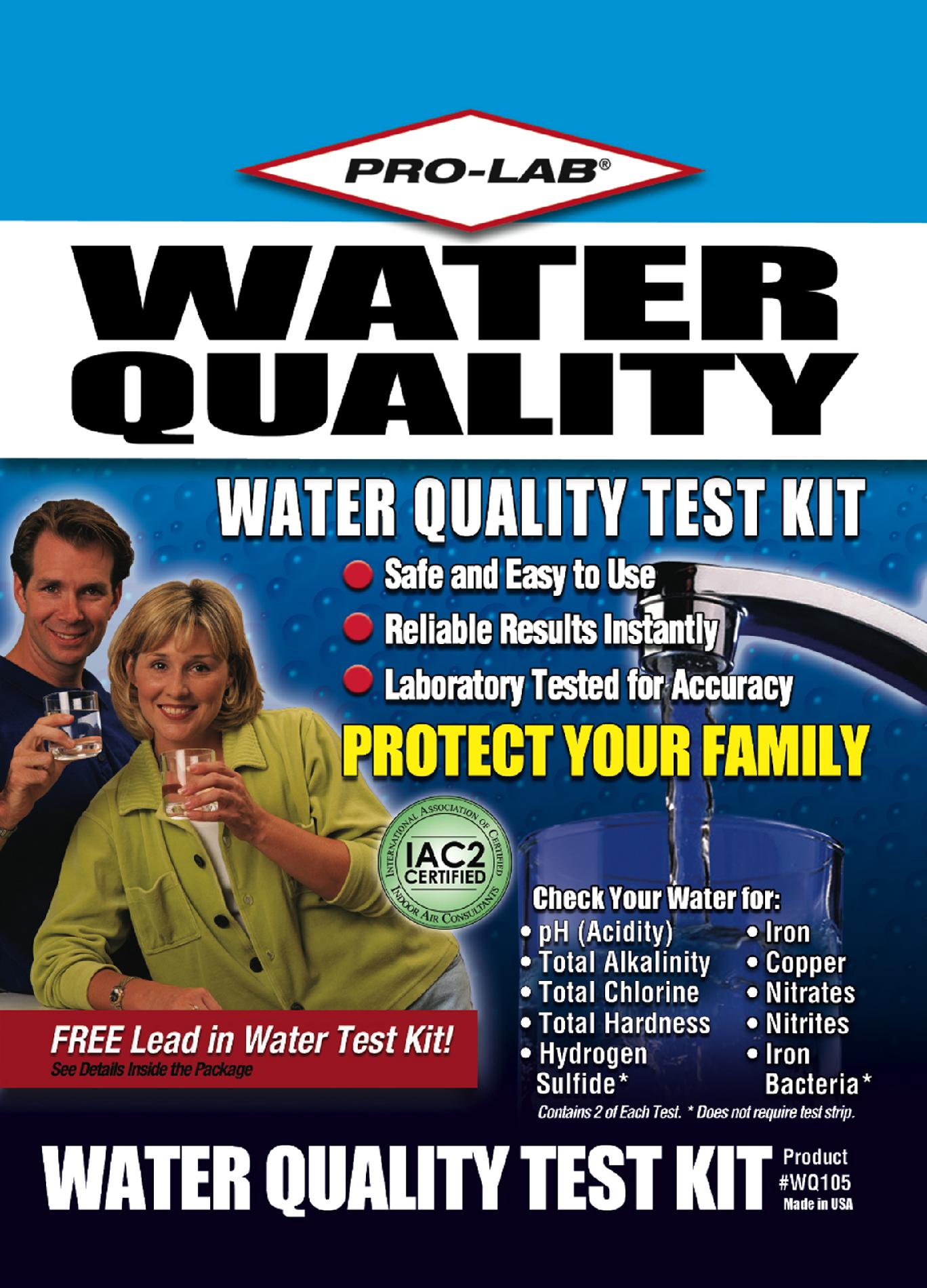 Pro Lab Professional Water Quality Test Kit
