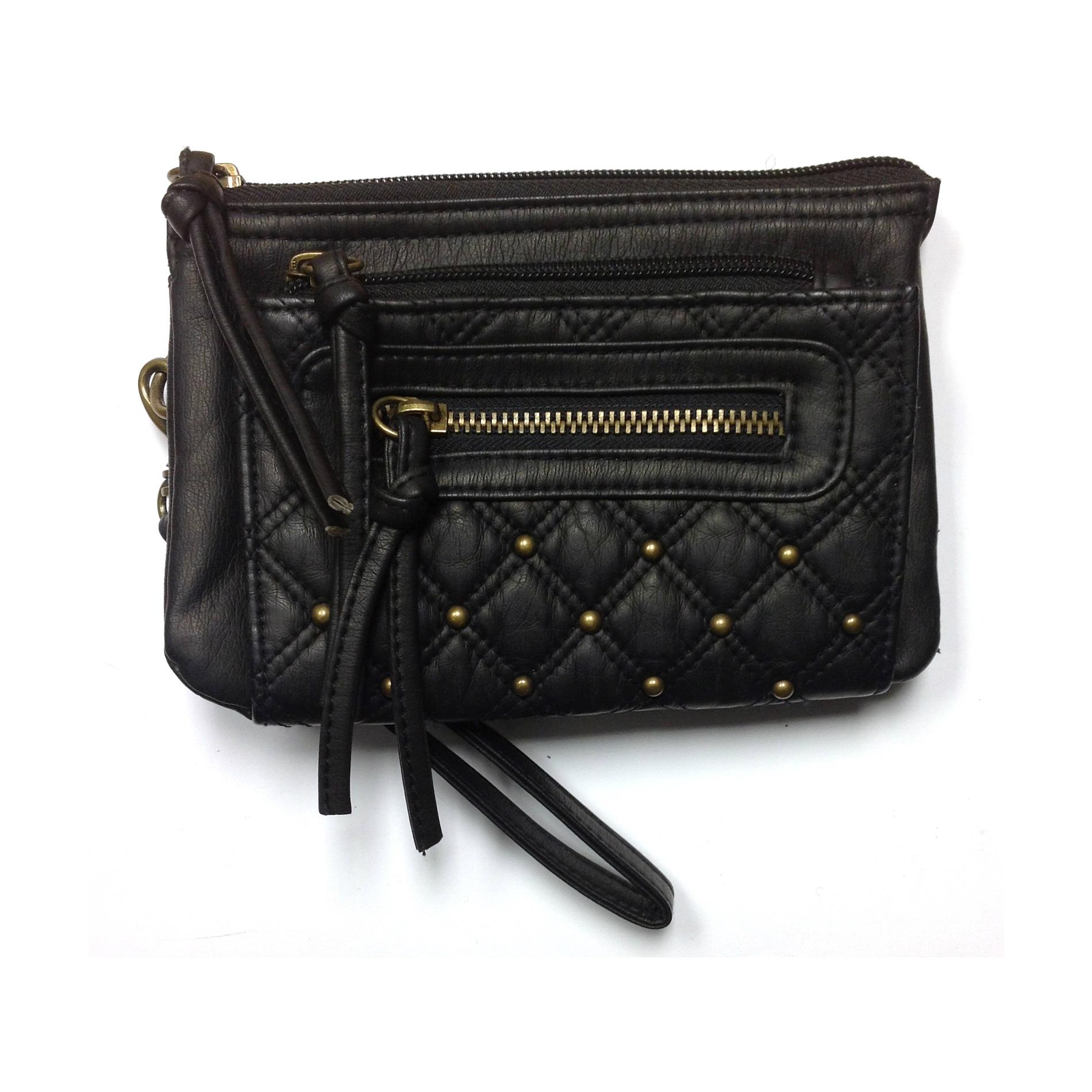 Bongo Junior's Faux Leather Quilted Wristlet - Studs