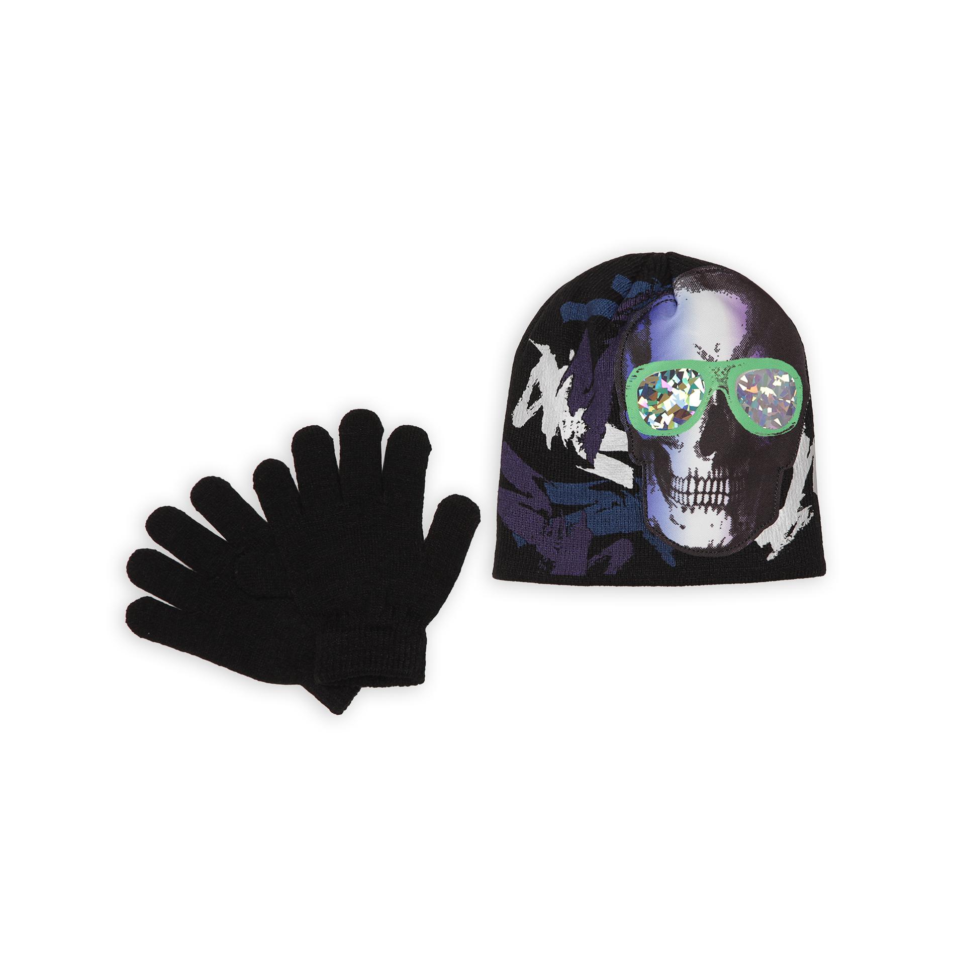 Joe Boxer Boy's Hat & Gloves Skull