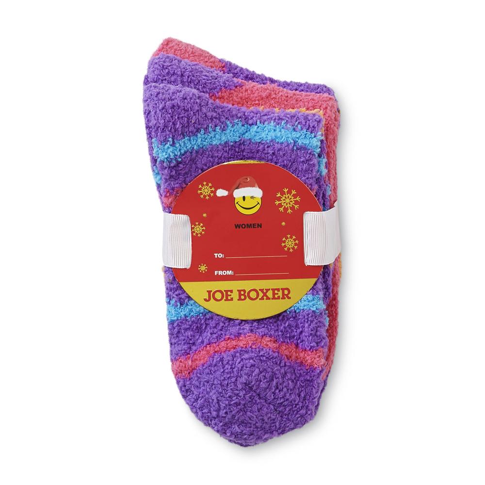 Joe Boxer Women's 3-Pairs Cozy Crew Socks
