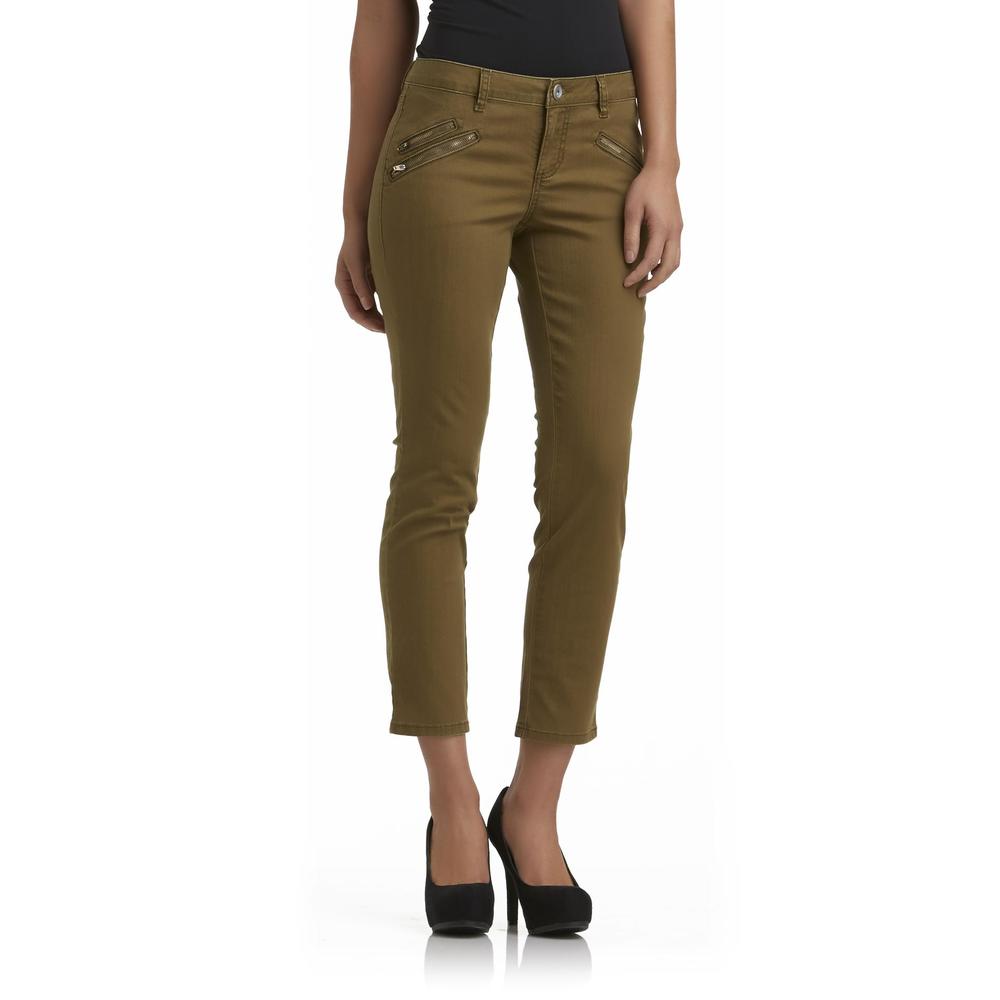 Route 66 Women's Cropped Skinny Jeans - Zipper Pockets