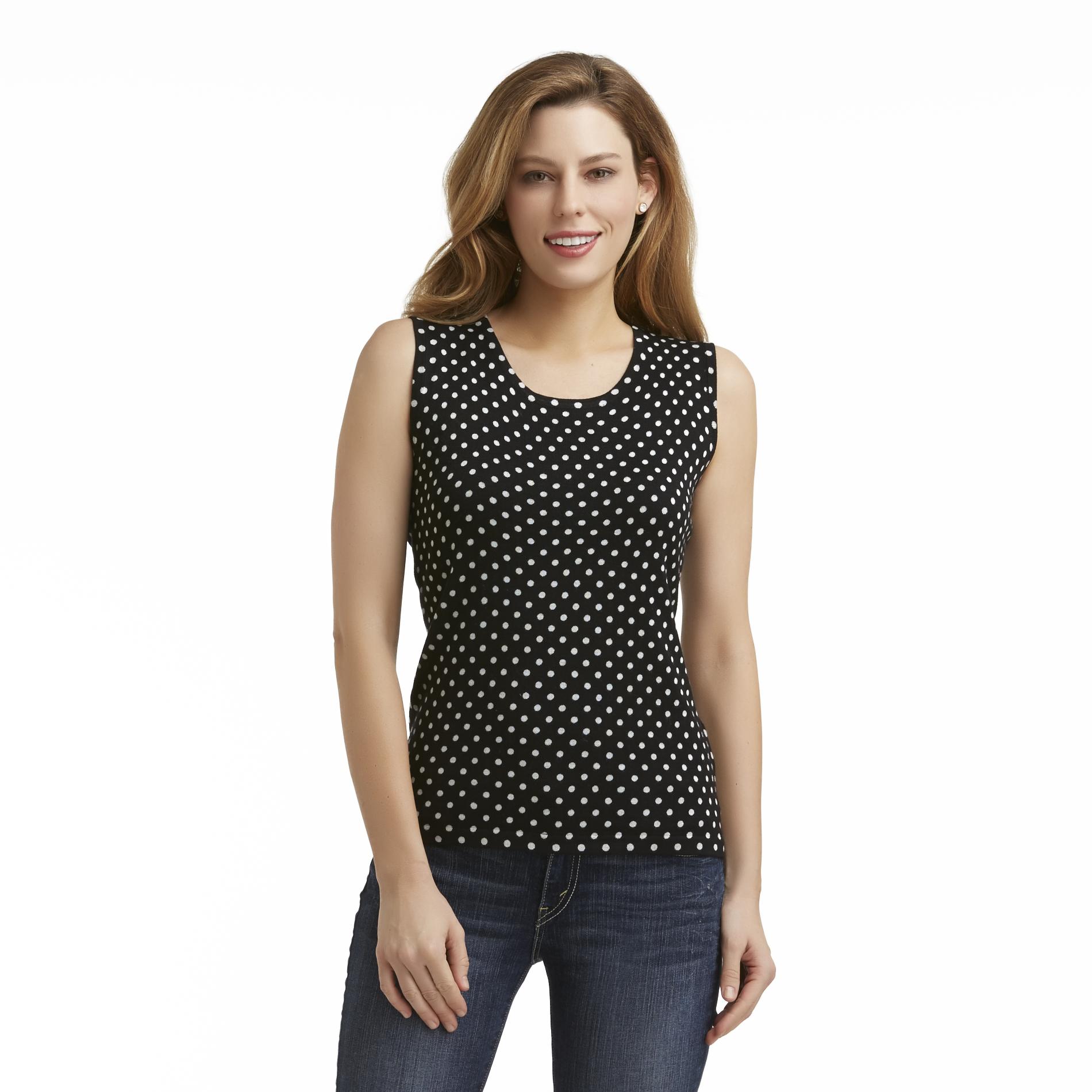 Covington Women's Fine-Gauge Sweater Shell - Polka Dot