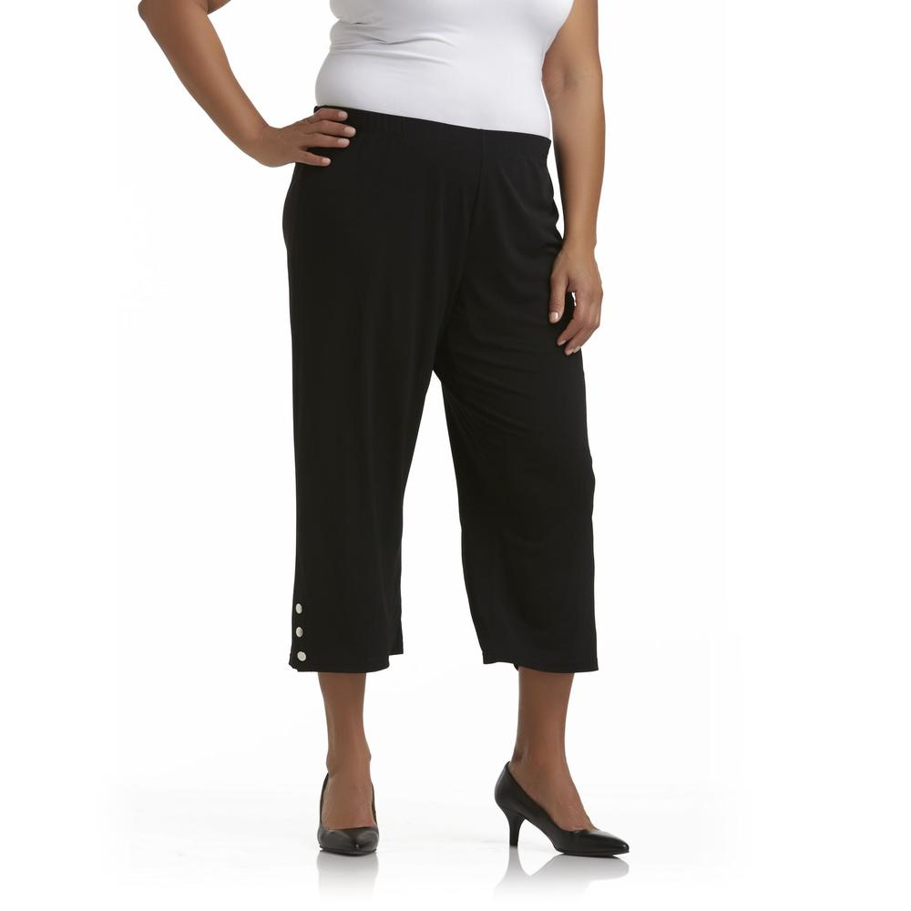 Jaclyn Smith Women's Plus Capri Pants