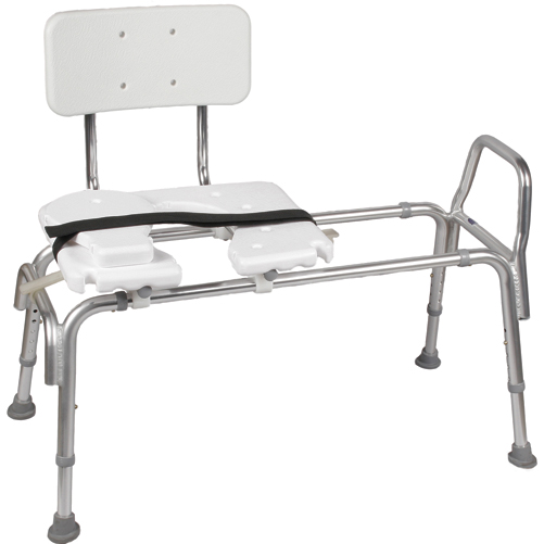 DMI  Heavy-Duty Sliding Transfer Bench with Cut-Out Seat