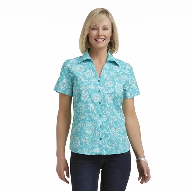 Erika Women's Camp Shirt Floral Print