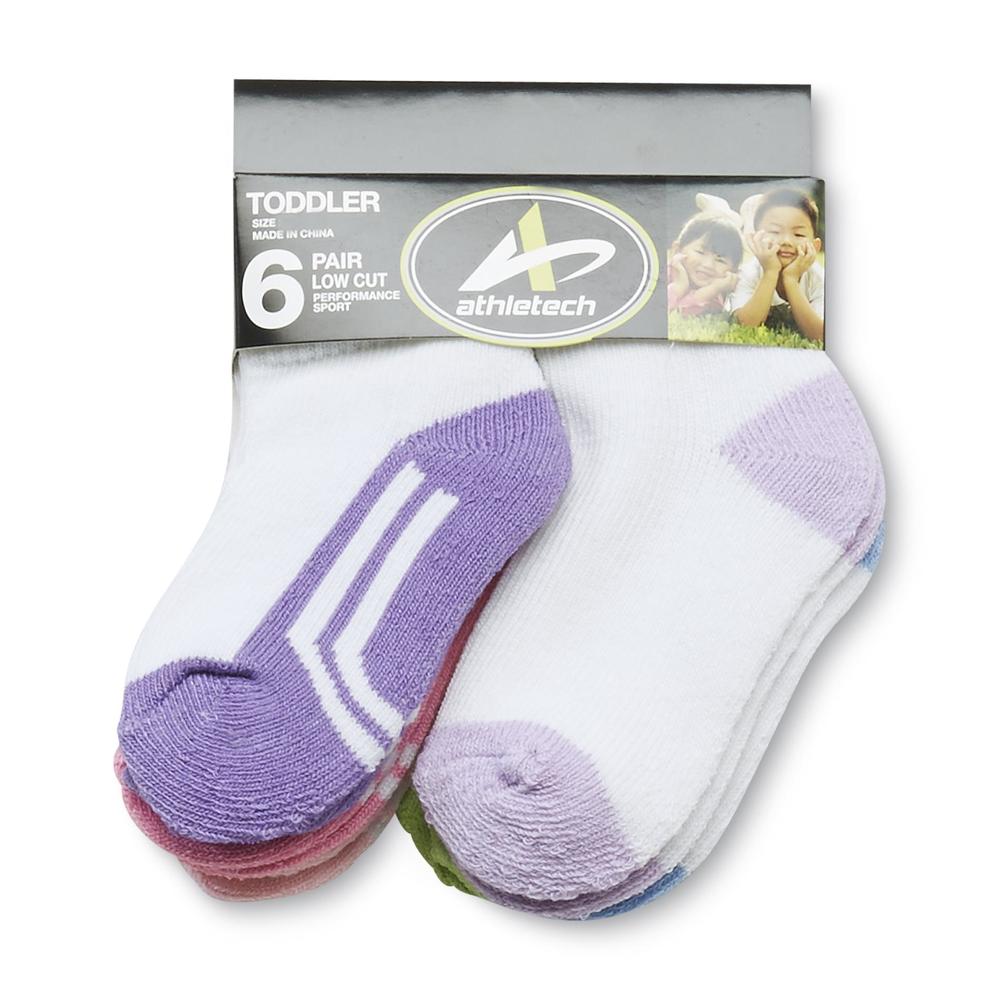 Athletech Infant & Toddler Girl's 6-Pairs Performance Low-Cut Socks