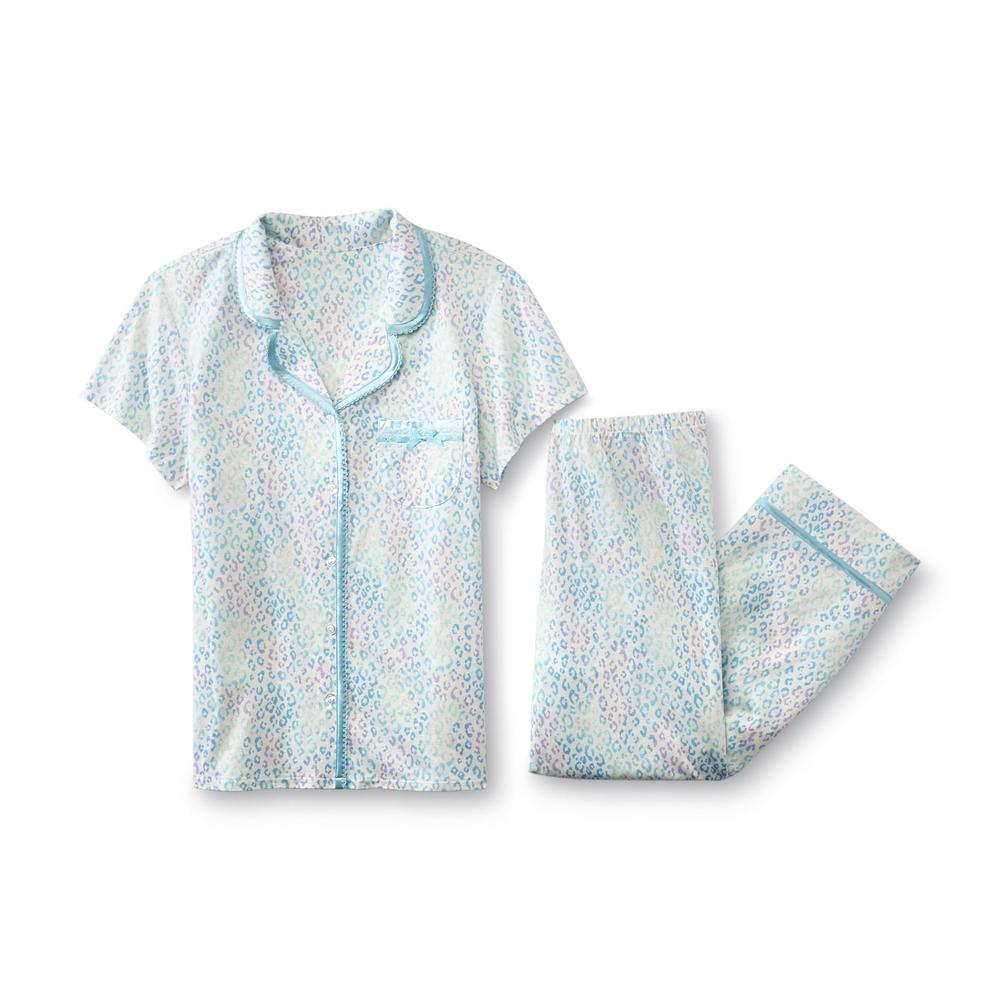 Laura Scott Women's Satin-Trim Pajamas