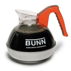 bunn easy pour commercial 12-cup coffee decanter, orange, 6101.0101