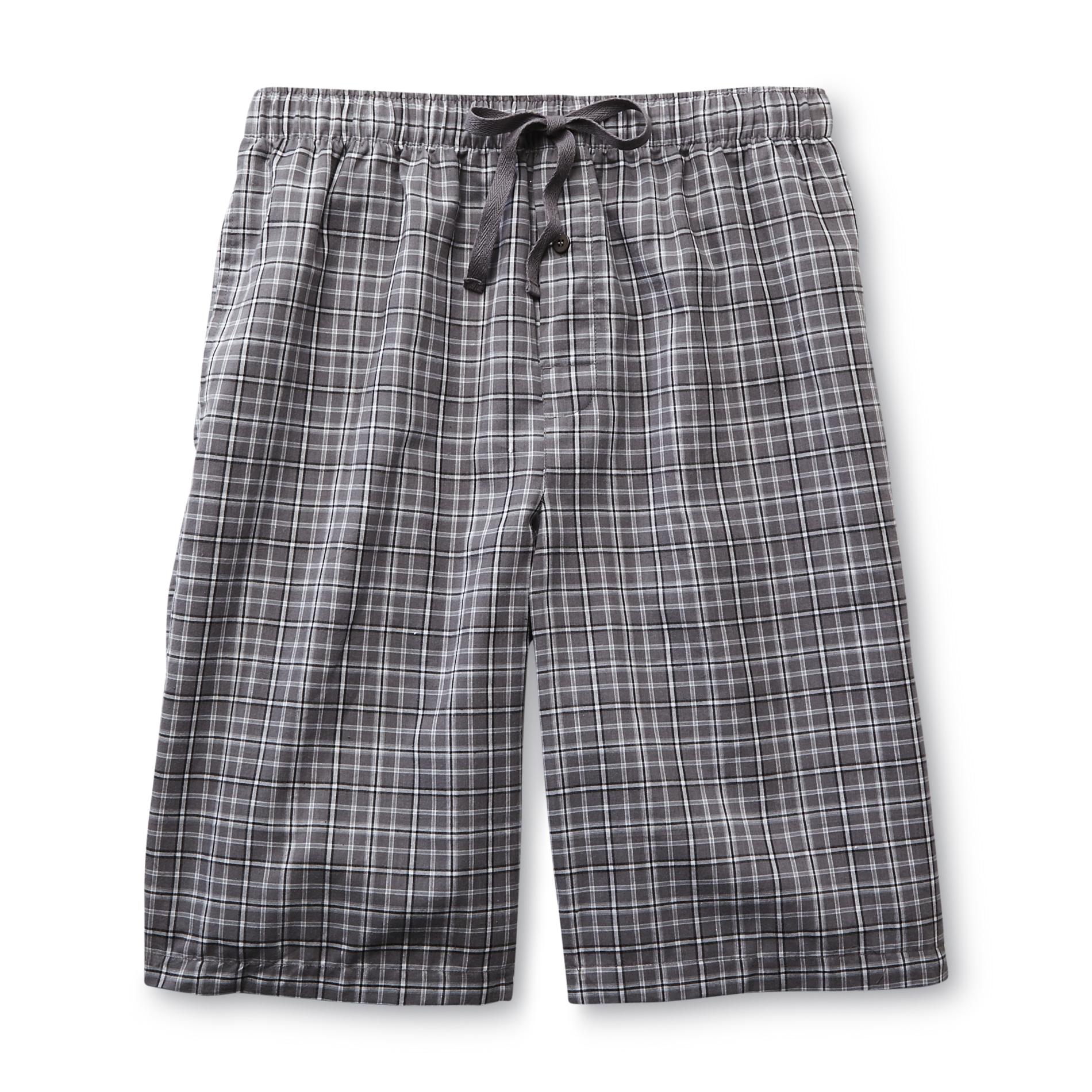Basic Editions Men's Big & Tall Pajama Shorts - Plaid