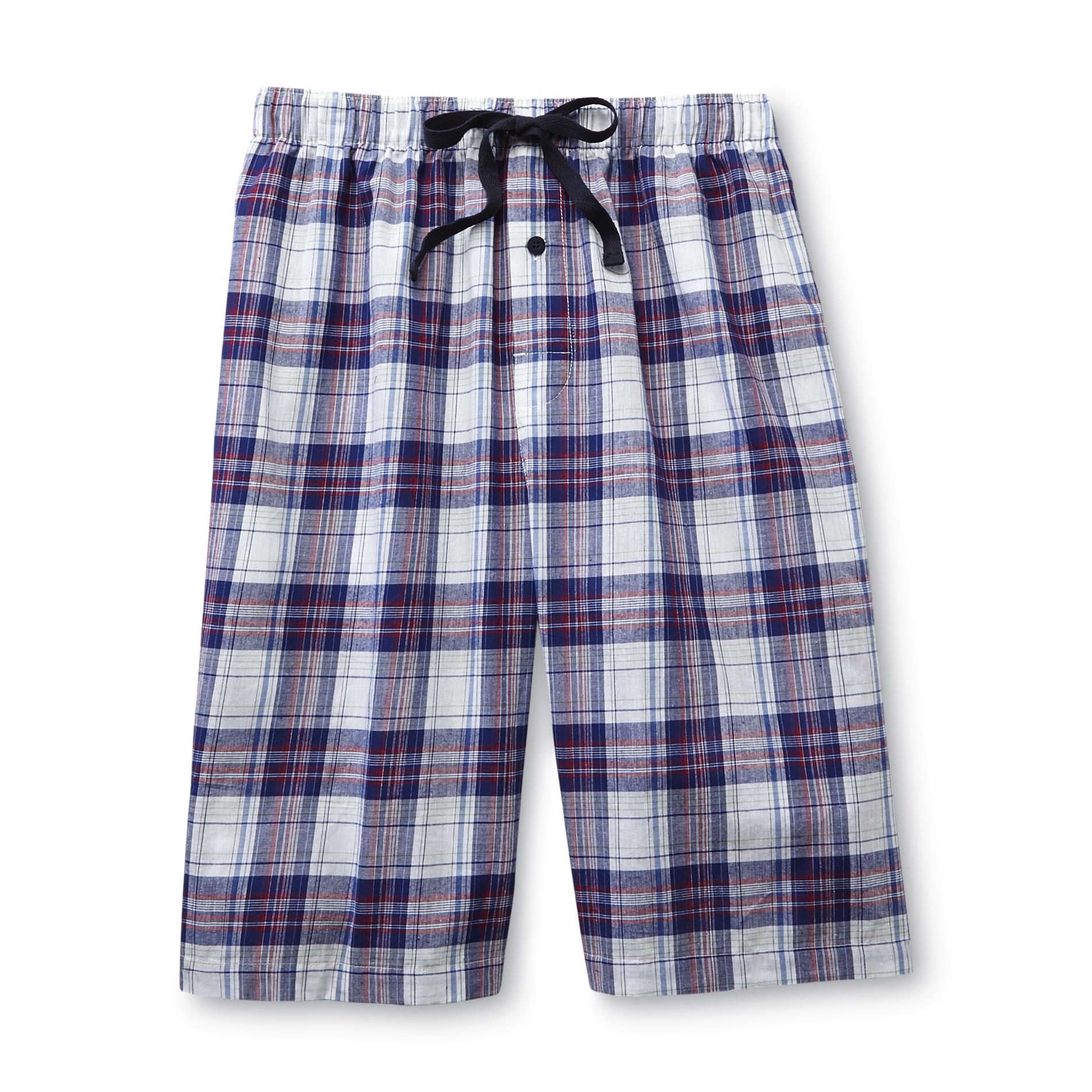 Basic Editions Men's Pajama Shorts - Plaid