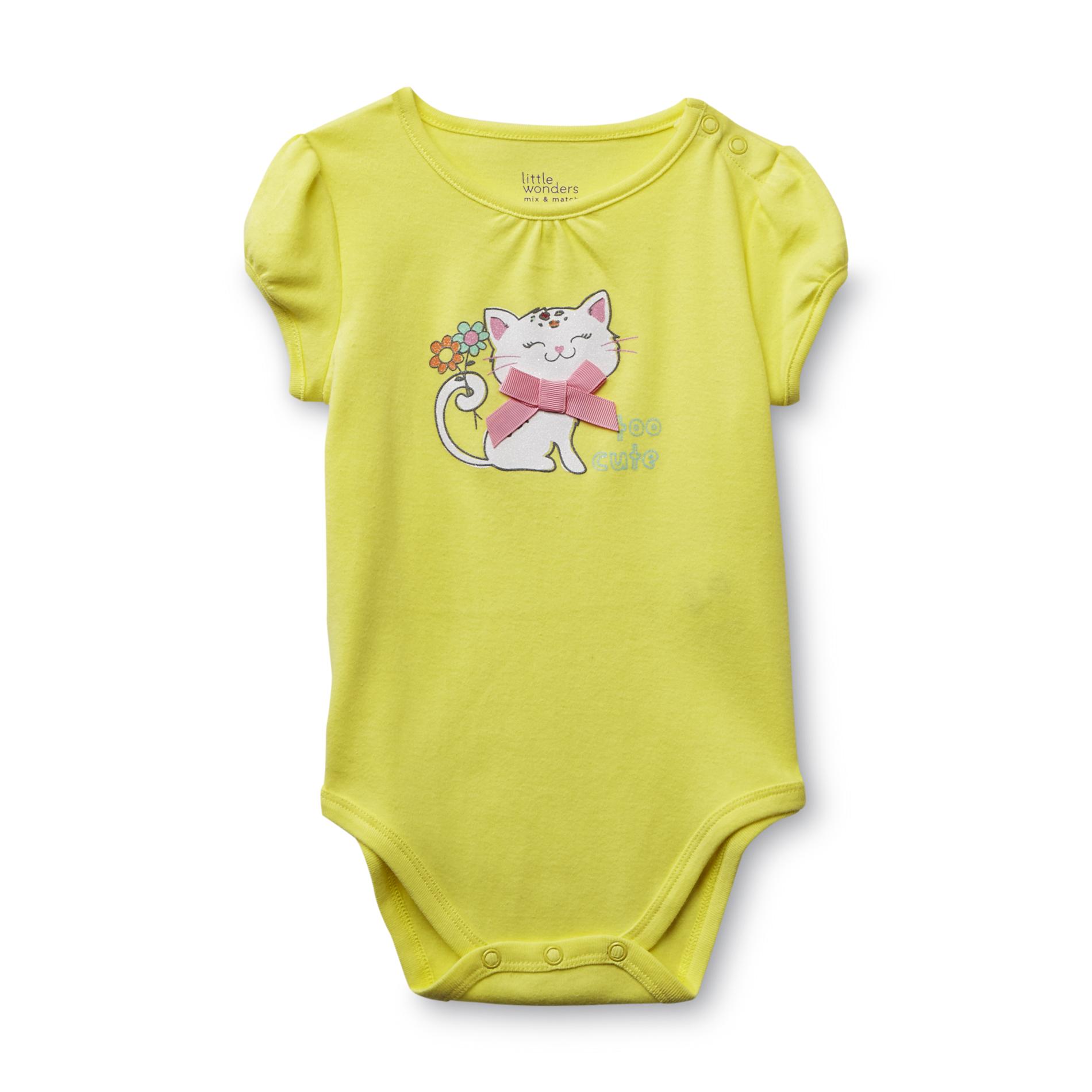 Little Wonders Newborn Girl's Bodysuit - Cat Print
