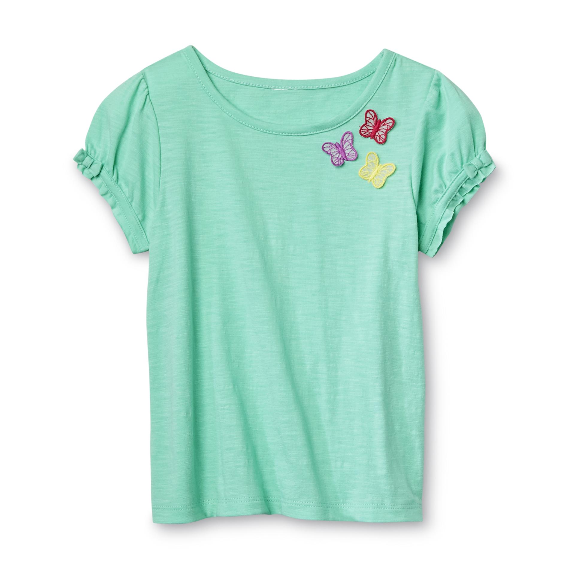 Toughskins Toddler Girl's Puff-Sleeve Top - Butterflies