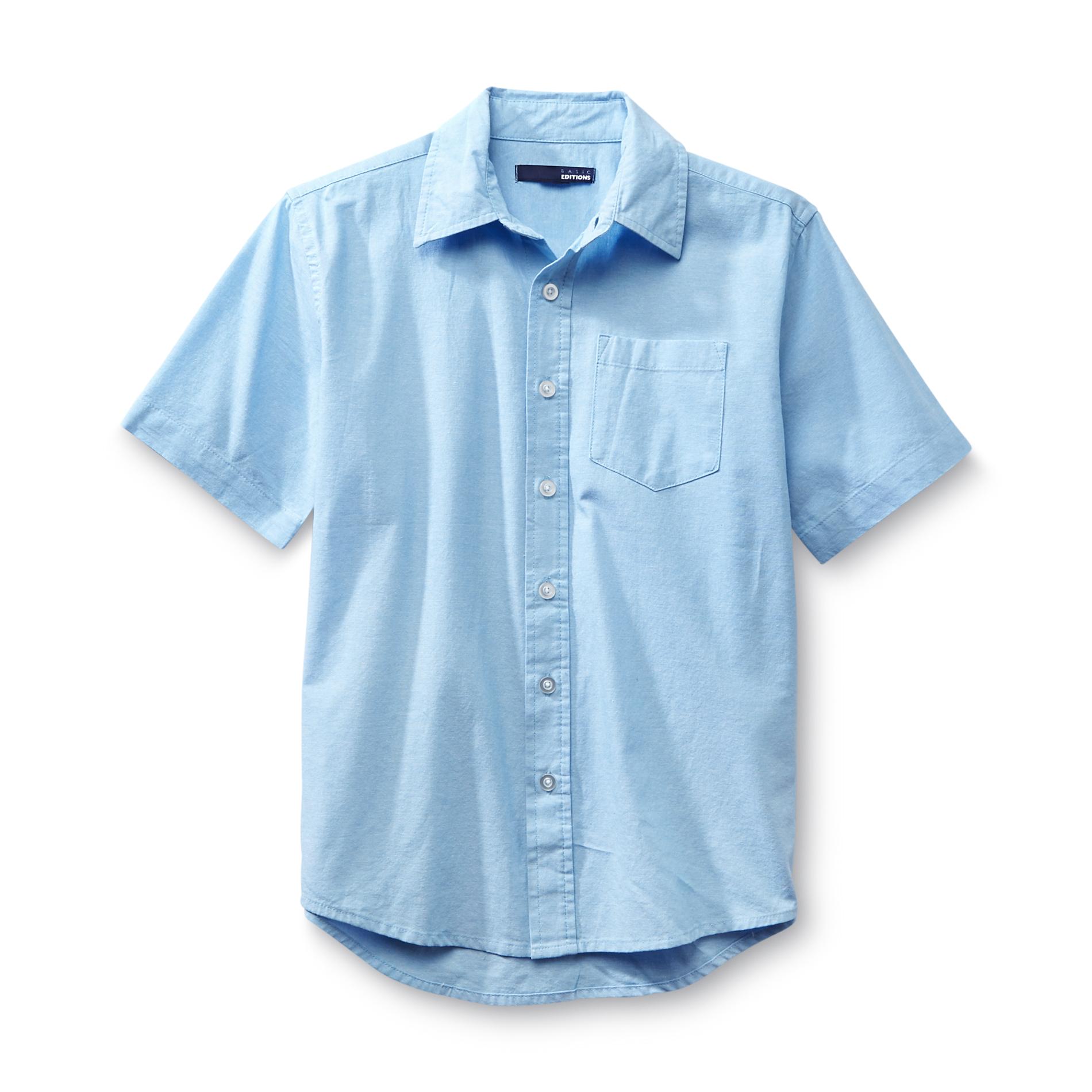 Basic Editions Boy's Short-Sleeve Oxford Dress Shirt