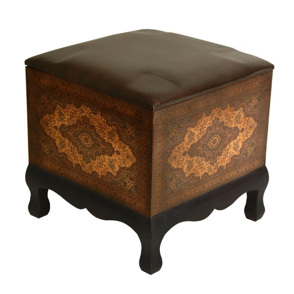 Oriental Furniture Olde-Worlde Baroque Ottoman/Stool