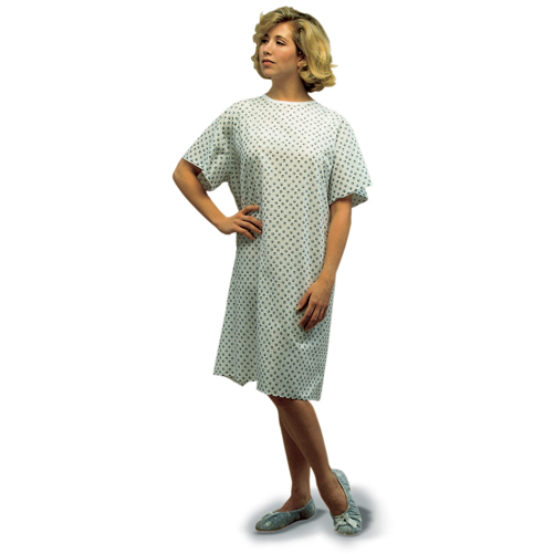 DMI&#174; Convalescent Gown with Back Tape Ties, Print