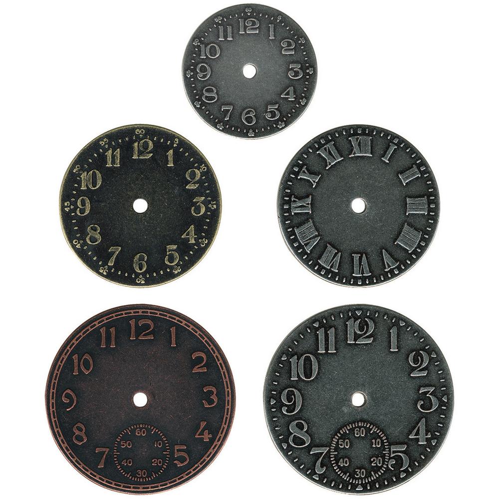 Idea-Ology Timepieces Clock Faces 1.25" To 1.75" Antique Nickel, Brass & Copper