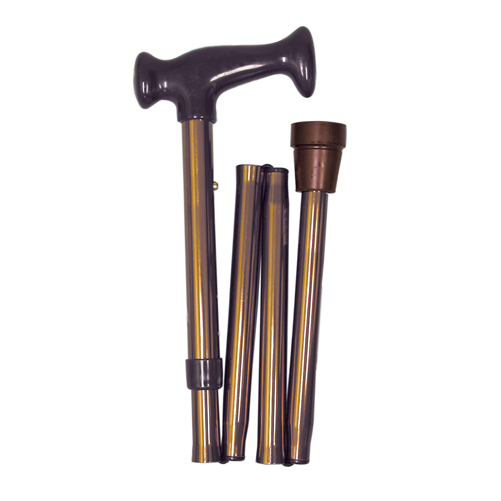 HealthSmart&#174; Adjustable Folding Cane with Ergonomic Handle, Bronze