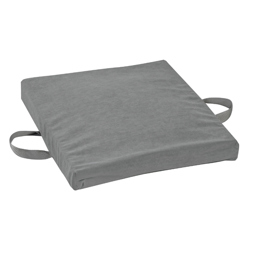 DMI&#174; Gel/Foam Flotation Cushion, Velour Cover, Gray, 16" x 18" x 2"