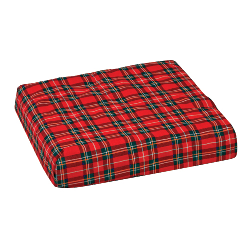 DMI Convoluted Foam Chair Pads, Seat with Plaid Cover, 16 x 18 x 4