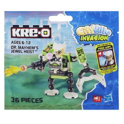 Kre-O Hasbro SDCC 2013 KRE-O Cityville Invasion Dr. Mayhem's Jewel Heist Figure Robot Vehicle Set A5839