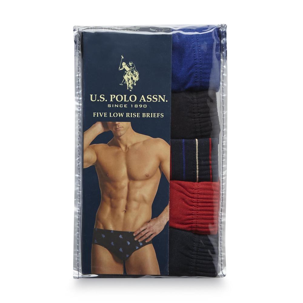 U.S. Polo Assn. Men's 5-Pack Low Rise Briefs