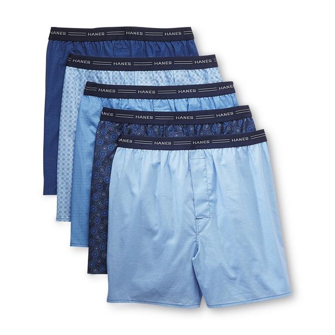 Hanes Men's 5-Pack Boxer Shorts - Printed
