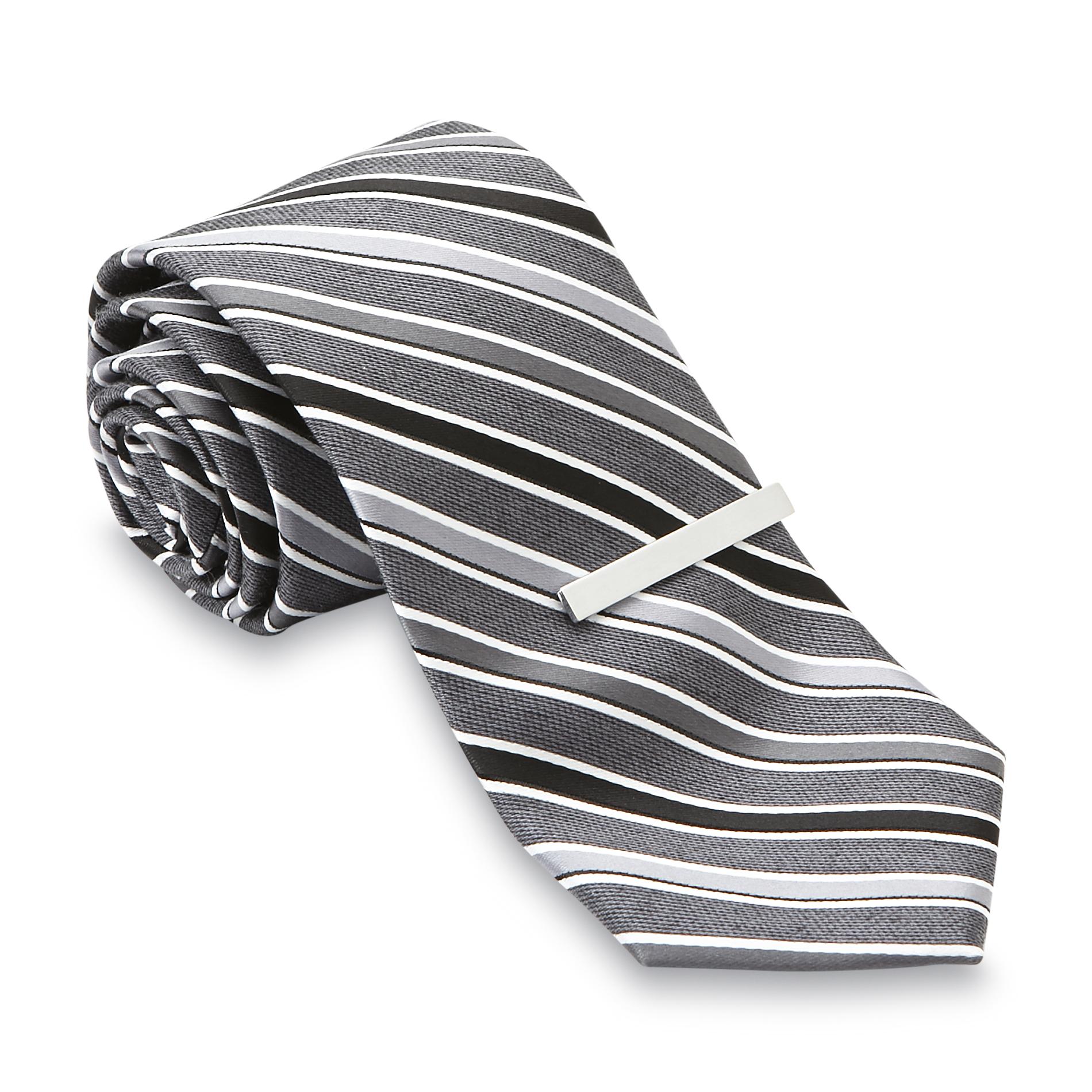 Structure Men's Narrow Necktie - Diagonal Striped
