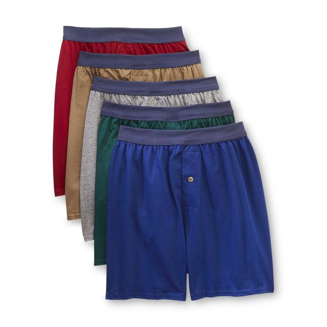 Hanes Men's 5Pack Knit Boxer Shorts Assorted Colors