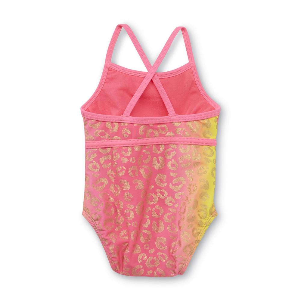 Joe Boxer Infant & Toddler Girl's Swimsuit - Glitter Leopard
