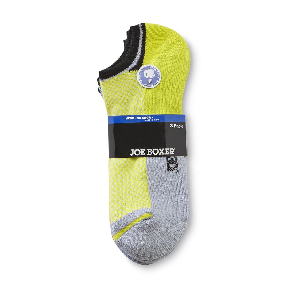 Joe Boxer Men's 3-Pairs No-Show Socks