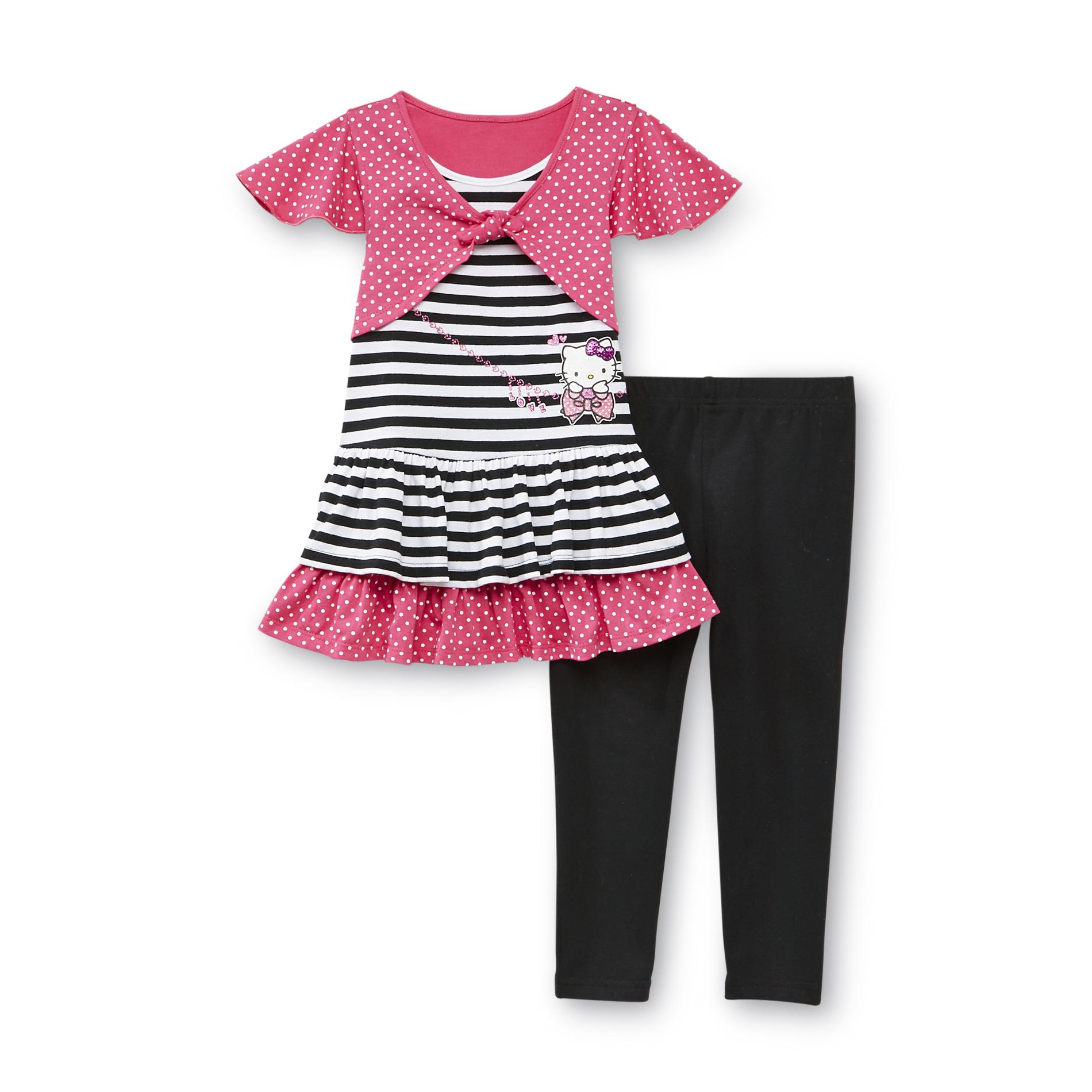 Hello Kitty Girl's Tunic & Leggings - Polka Dots & Striped