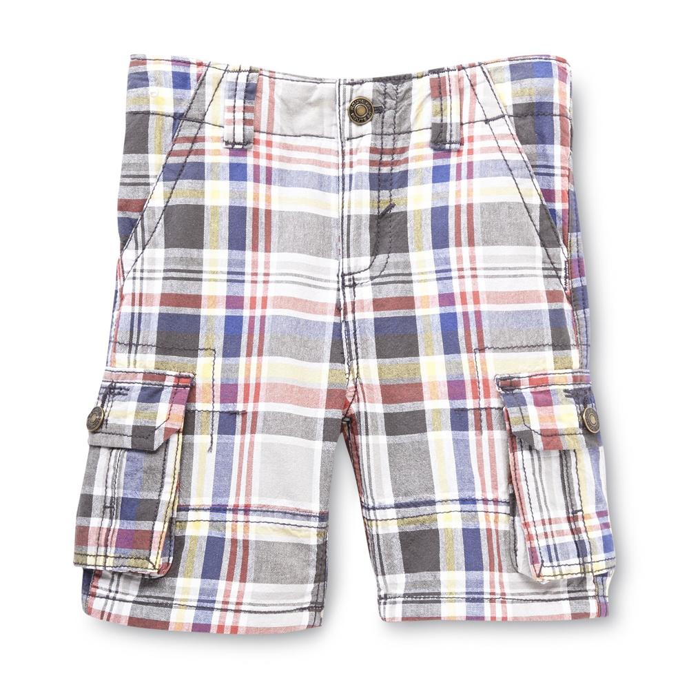 Route 66 Infant & Toddler Boy's Twill Cargo Shorts - Plaid