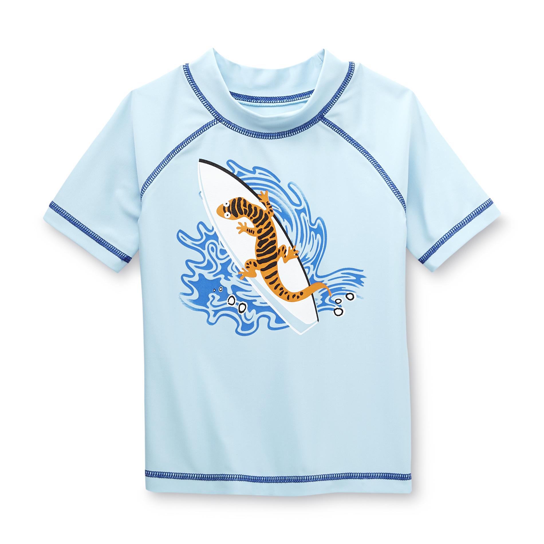 Joe Boxer Infant & Toddler Boy's Rash Guard Shirt - Lizard & Surfboard