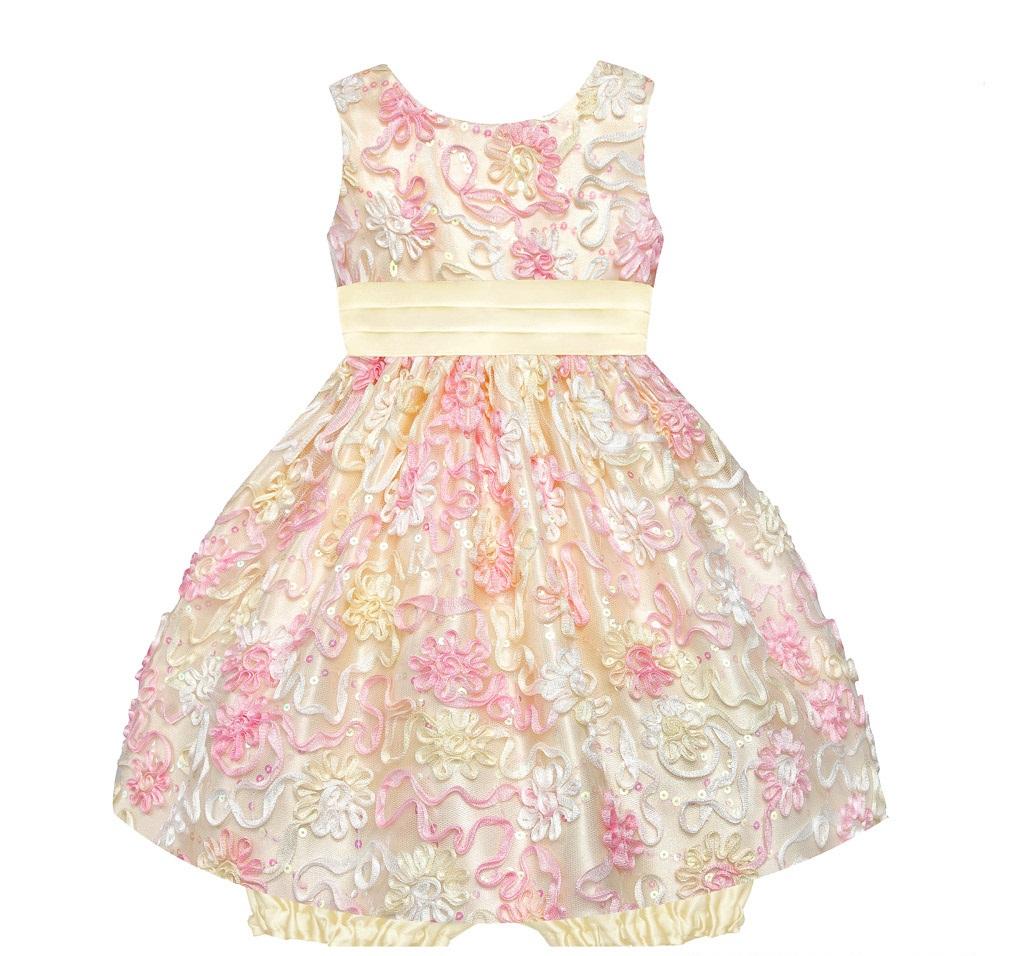 American Princess Newborn Girl's Party Dress & Matching Doll Dress