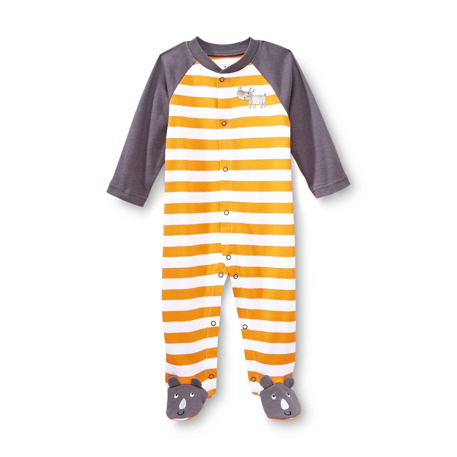 Small Wonders Newborn Boy's Sleeper Pajamas - Rhino