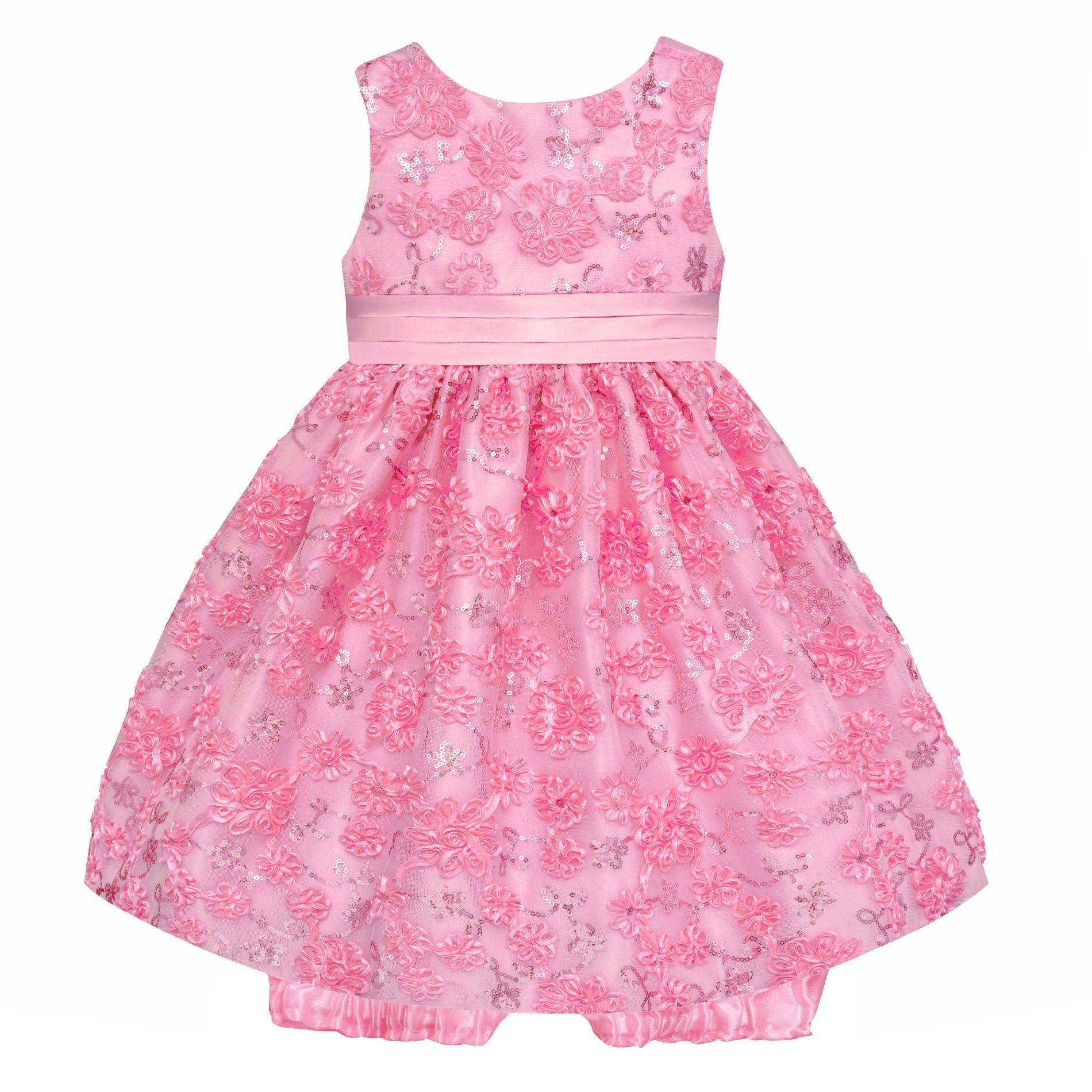 American Princess Infant & Toddler Girl's Sequin Party Dress - Floral