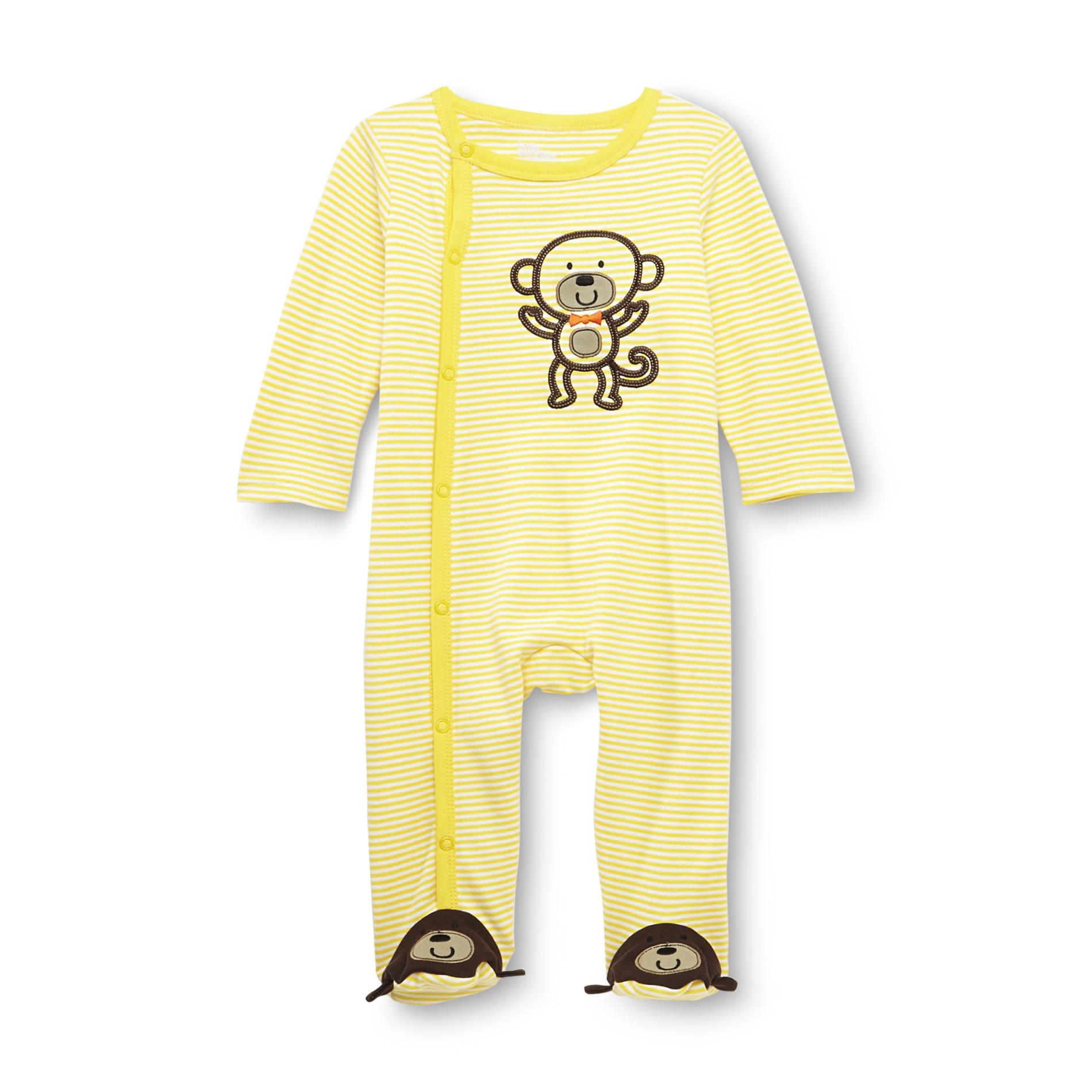 Little Wonders Newborn Boy's Sleeper Pajamas - Monkey