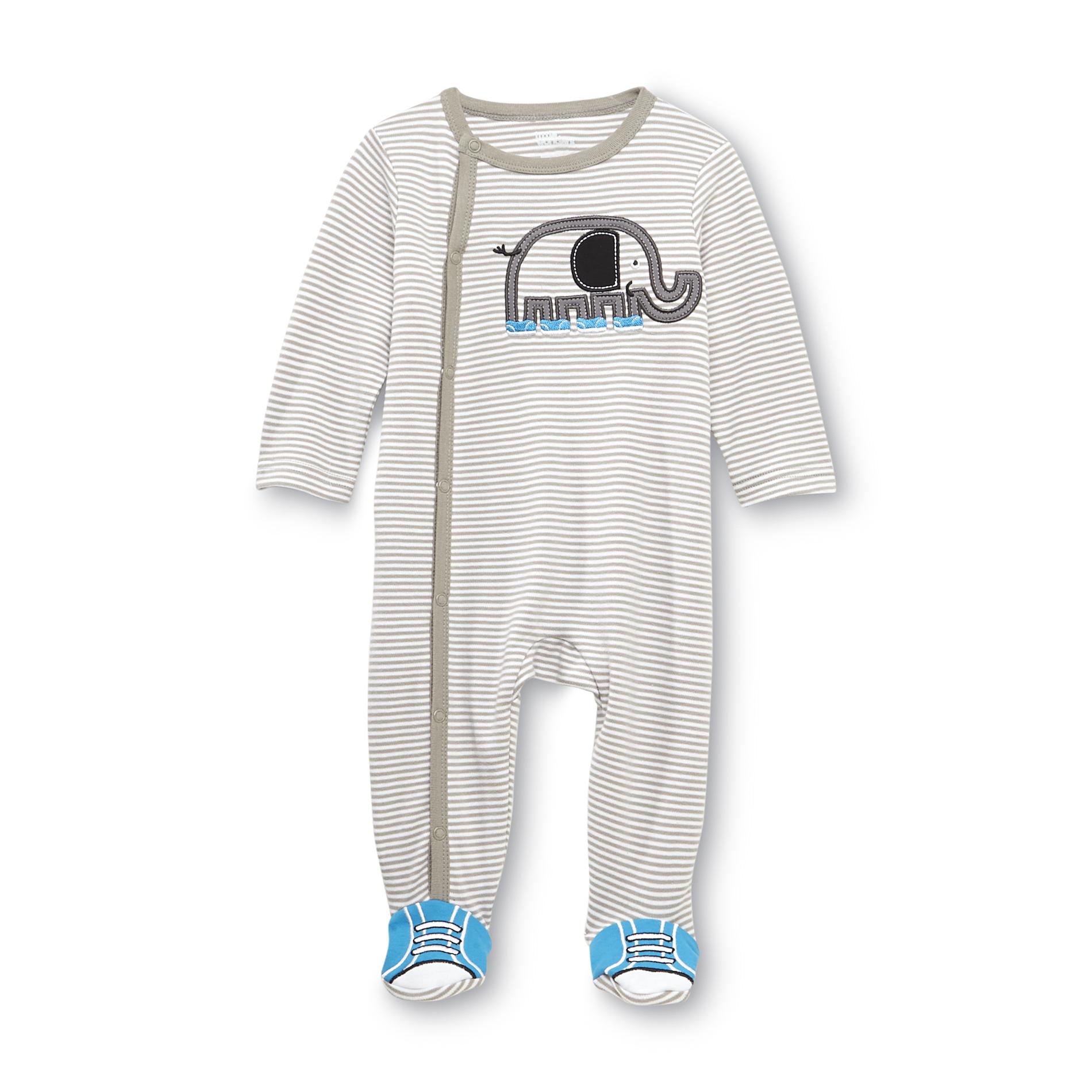 Little Wonders Newborn Boy's Sleeper Pajamas - Elephant
