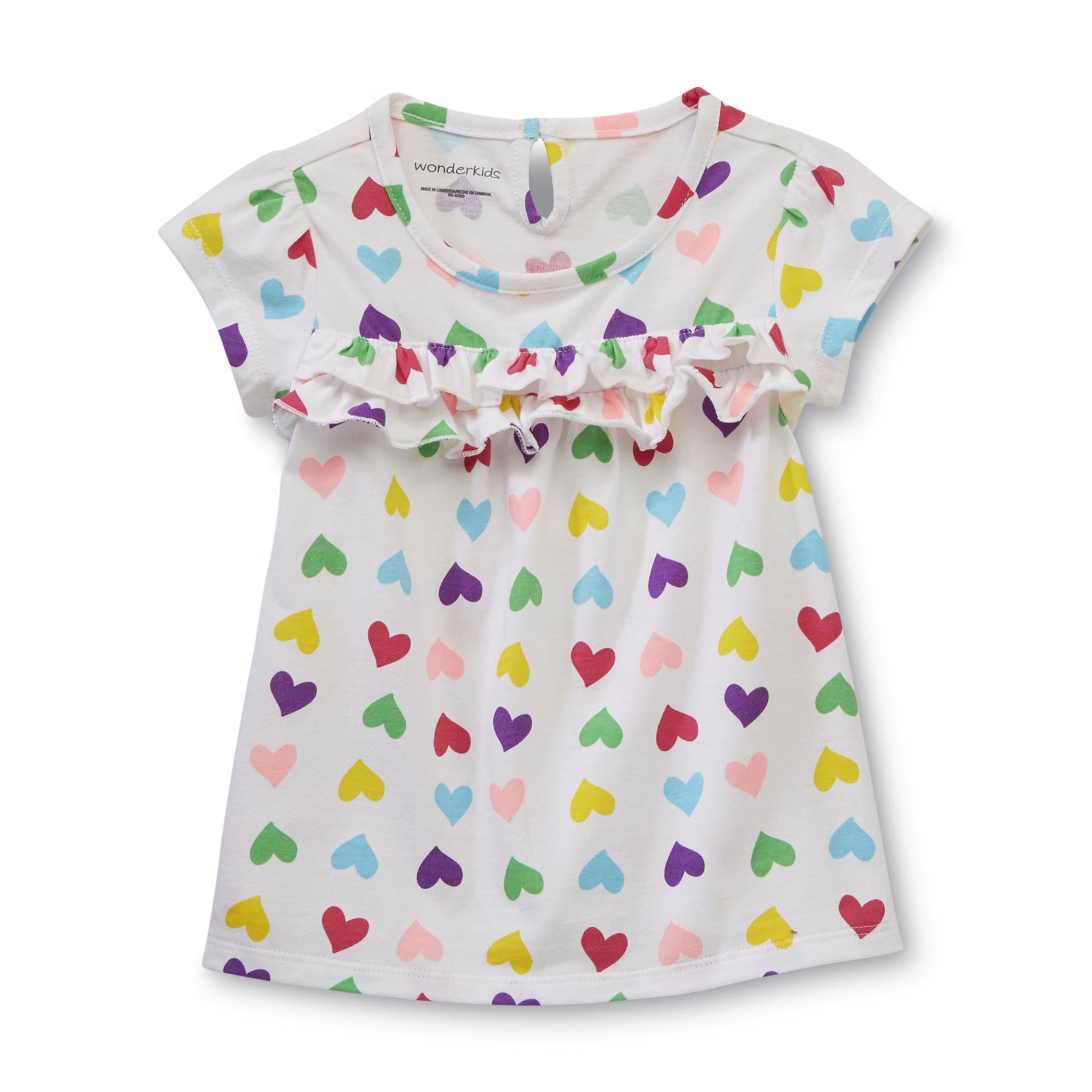 WonderKids Infant & Toddler Girl's Ruffle-Trim Tunic Top - Hearts
