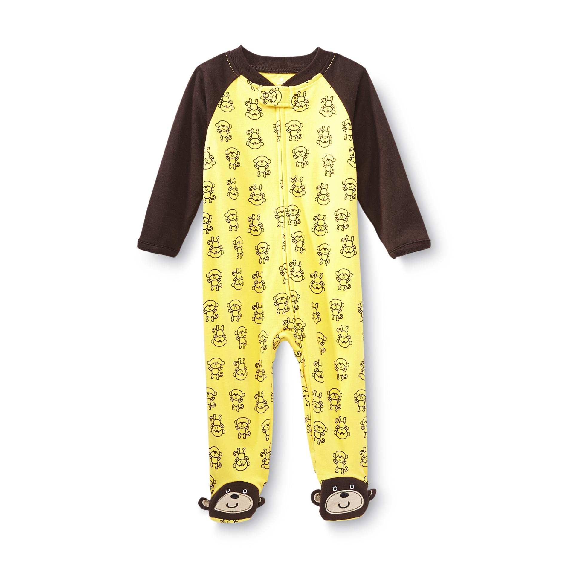 Small Wonders Newborn Boy's Sleeper Pajamas - Monkey