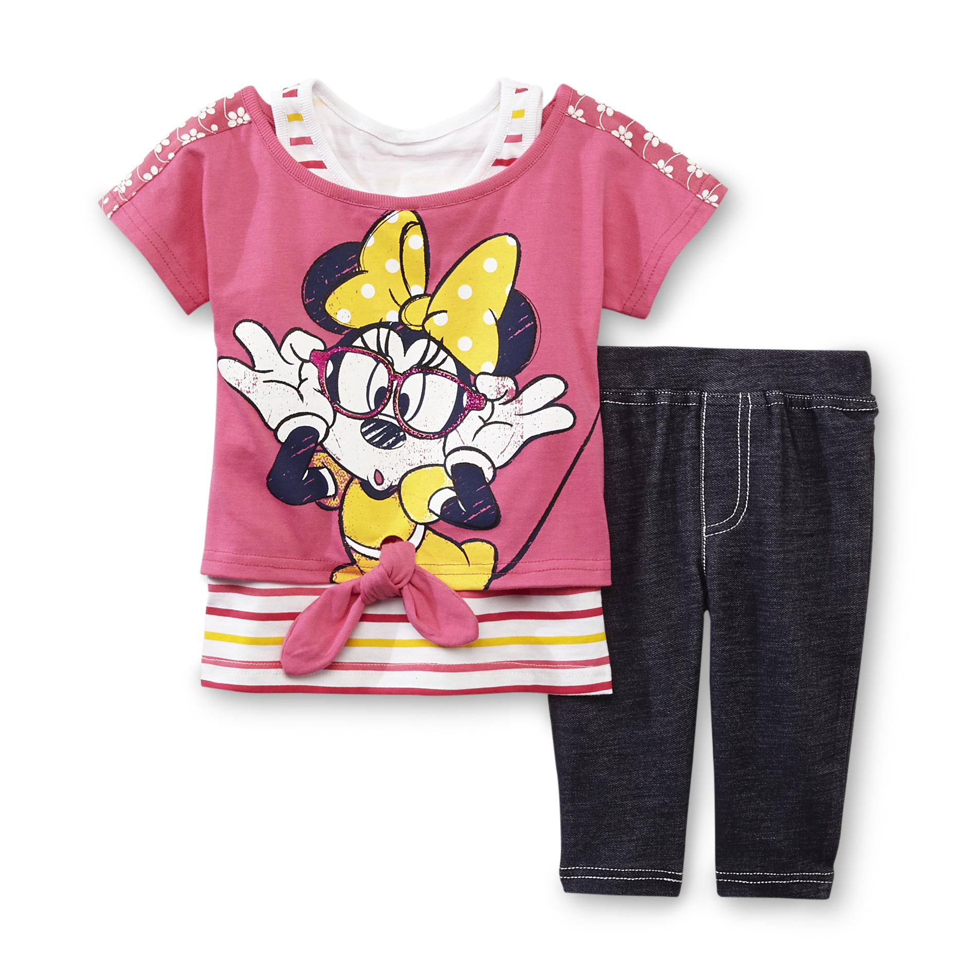 Disney Minnie Mouse Toddler Girl's Graphic Top & Jeggings