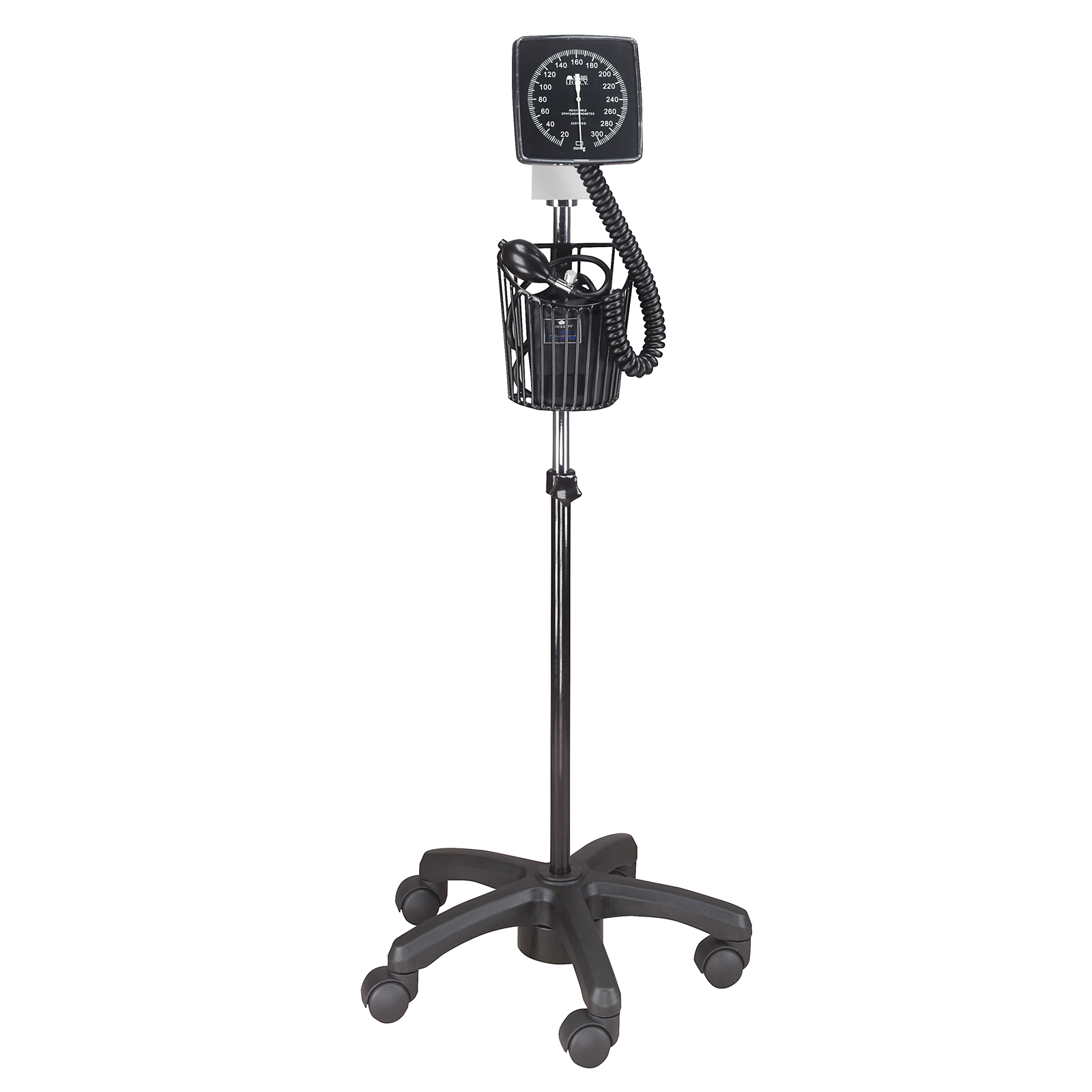 Mabis  Legacy Combination Mobile/Wall-Mounted Aneroids Sphygmomanometers, Black