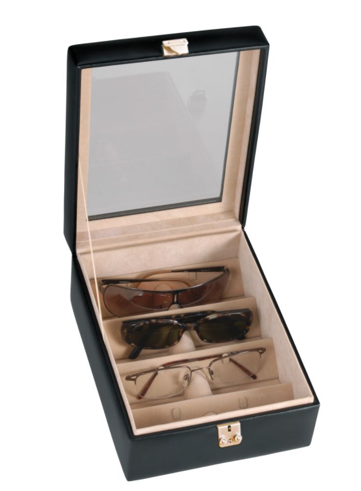 Royce Leather 4 Slot Eyeglass Box