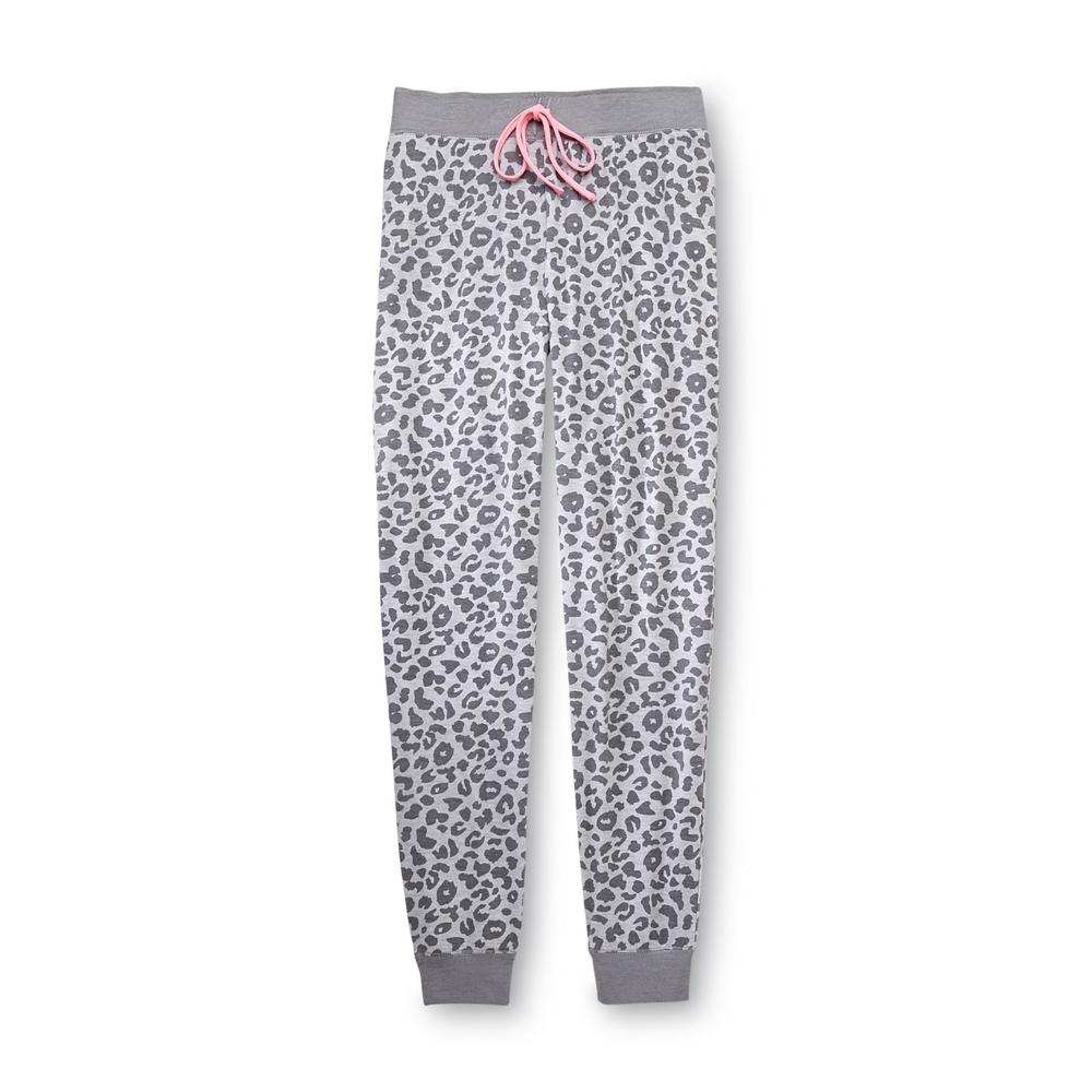 Joe Boxer Women's Short-Sleeve Pajama Top & Pants - Leopard