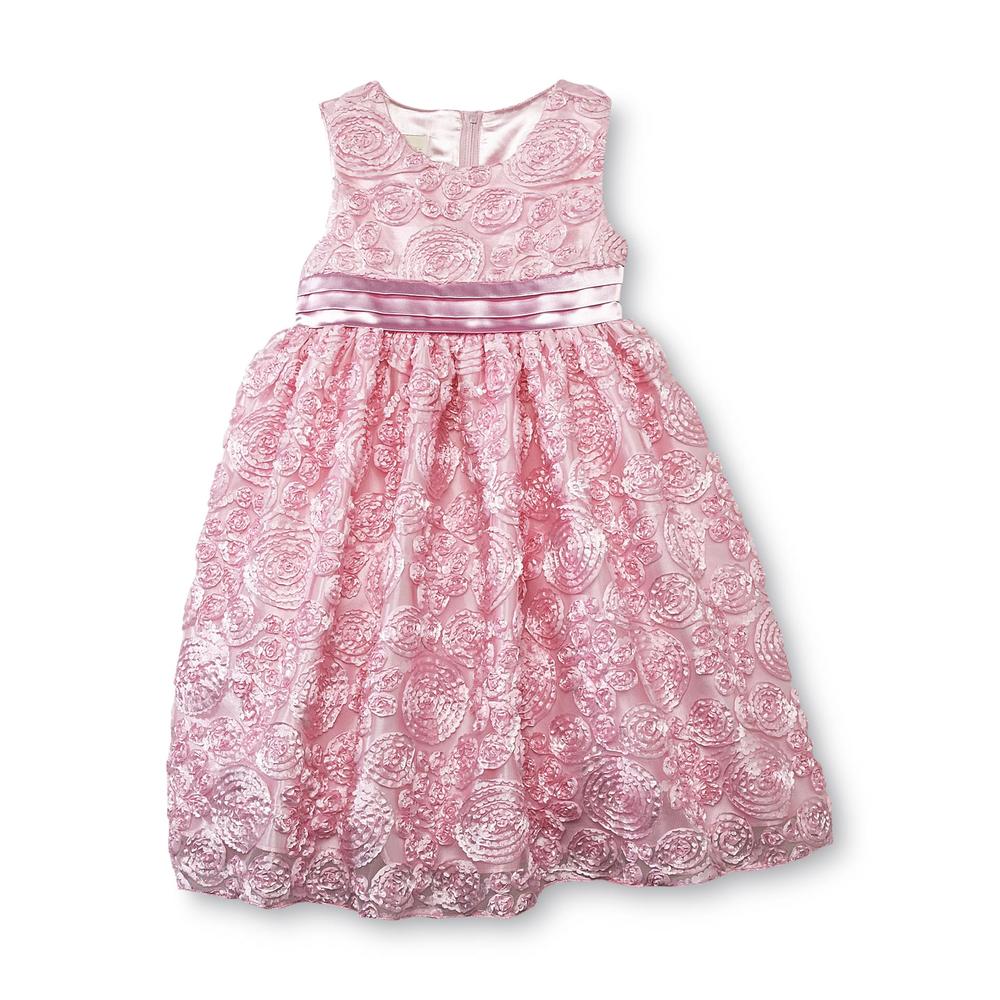 American Princess Girl's Sleeveless Party Dress - Floral