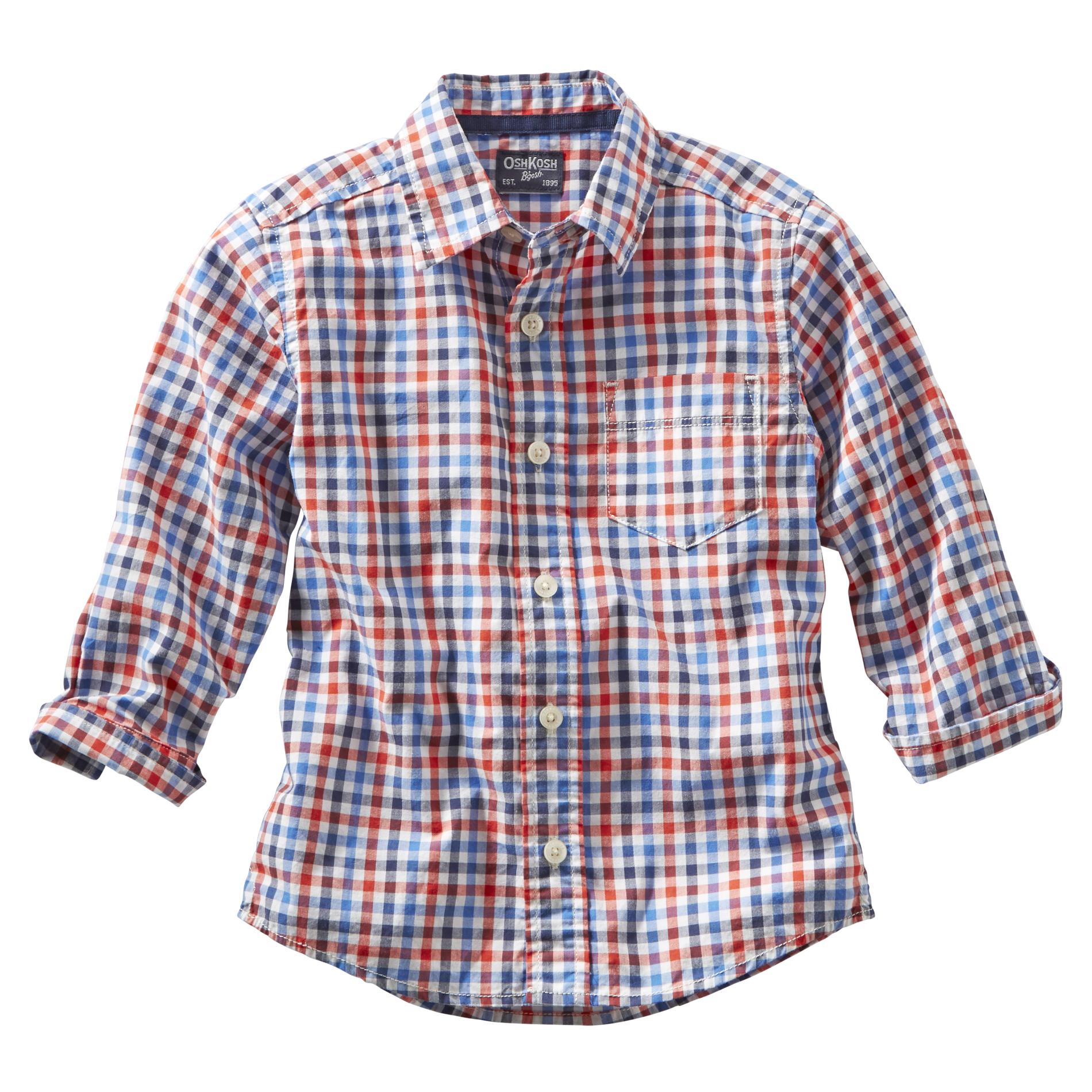OshKosh Boy's Button-Front Shirt - Gingham